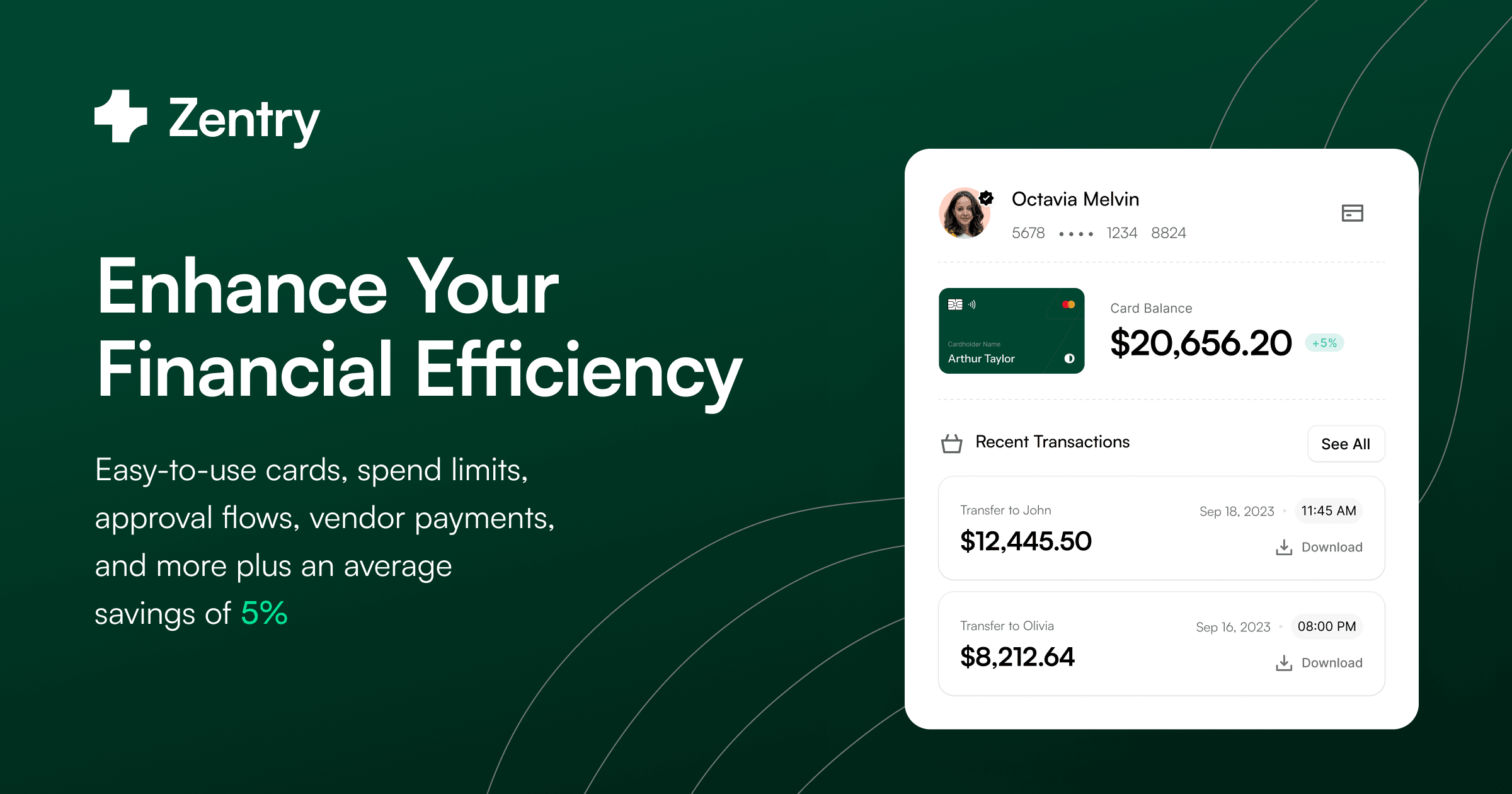 Zentry - Fintech SaaS Landing